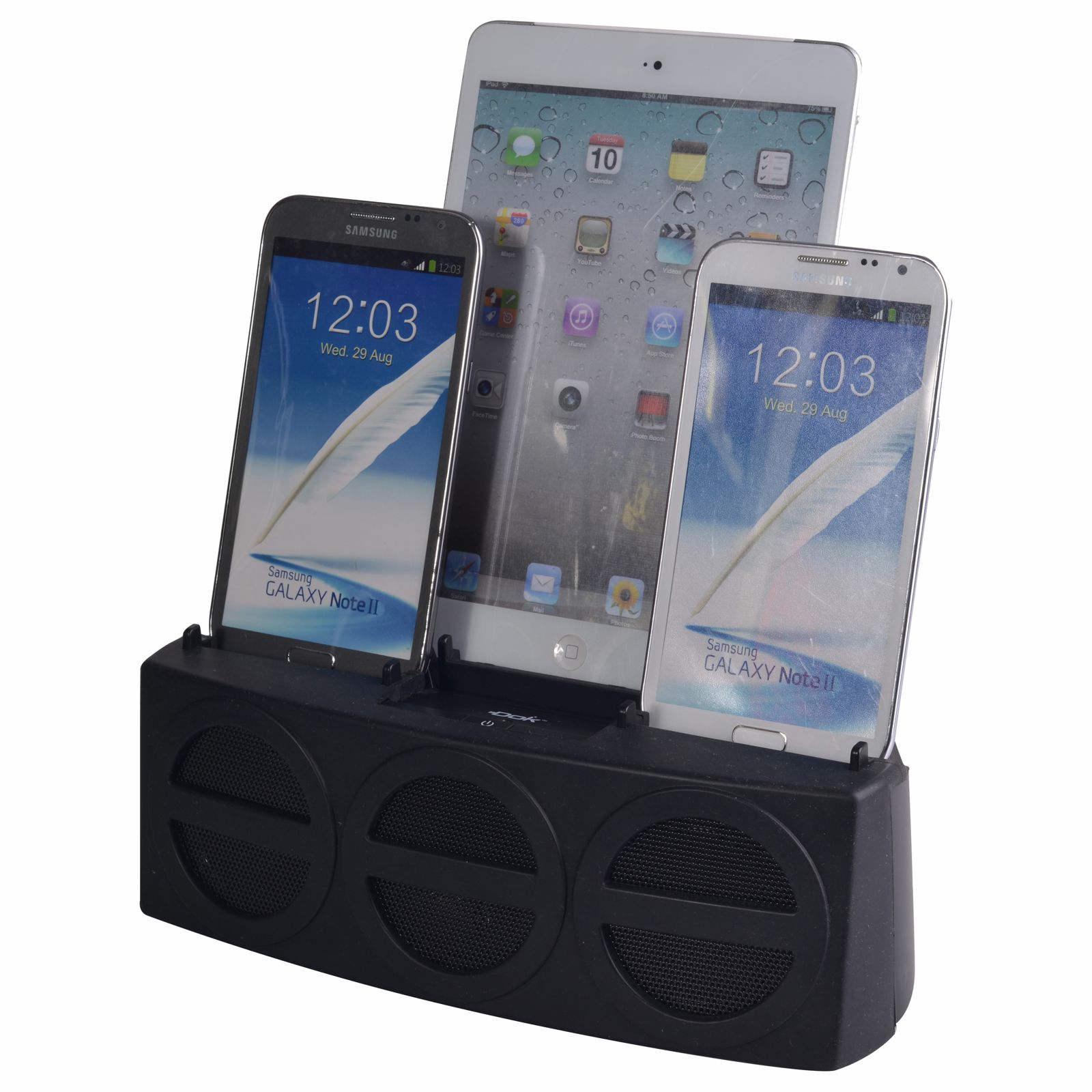 CR33BK - 5 Port Smart Phone Charger with Bluetooth Speaker and Speaker Phone (Black Face) CR33BK - 5 Port Smart Phone Charger with Bluetooth Speaker and Speaker Phone (Black Face)